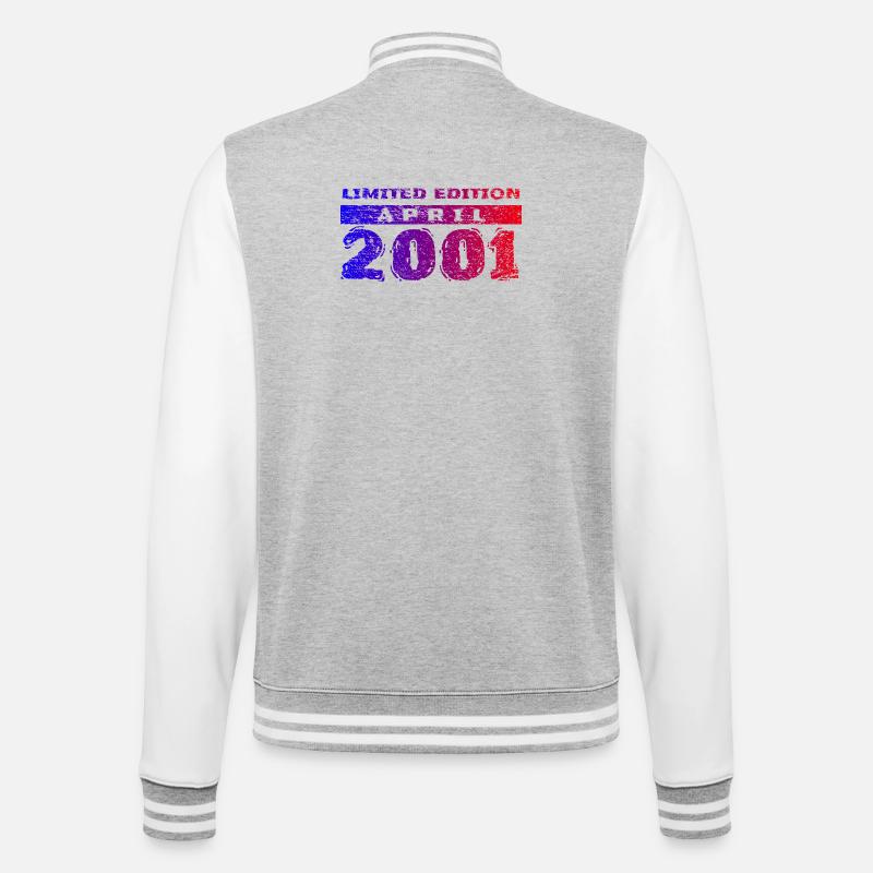 25e anniversaire Édition Limitée 04/2001 - Veste Teddy - gris chiné / blanc