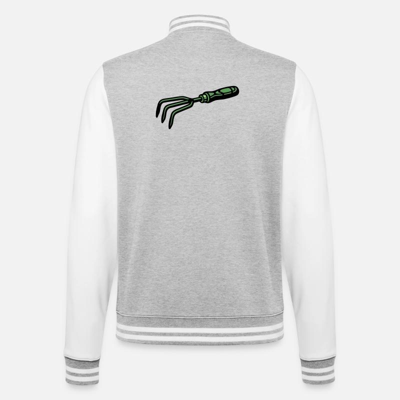 Gartenkralle Handgrubber Icon - College-Sweatjacke - Grau meliert/Weiß