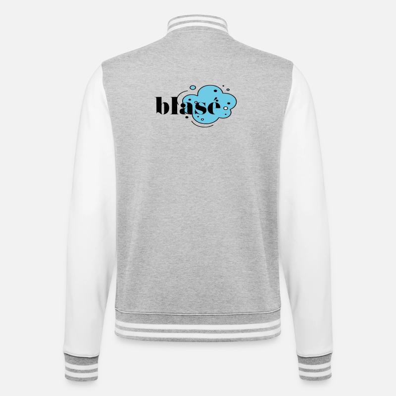 Blasé - College Sweat Jacket - heather grey/white