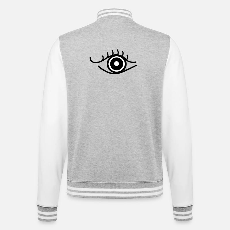 Auge_sw - College Sweat Jacket - heather grey/white