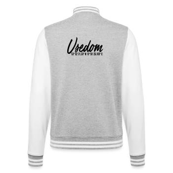 island usedom shirt - College Sweat Jacket - heather grey/white - Back - Marisol (170cm)