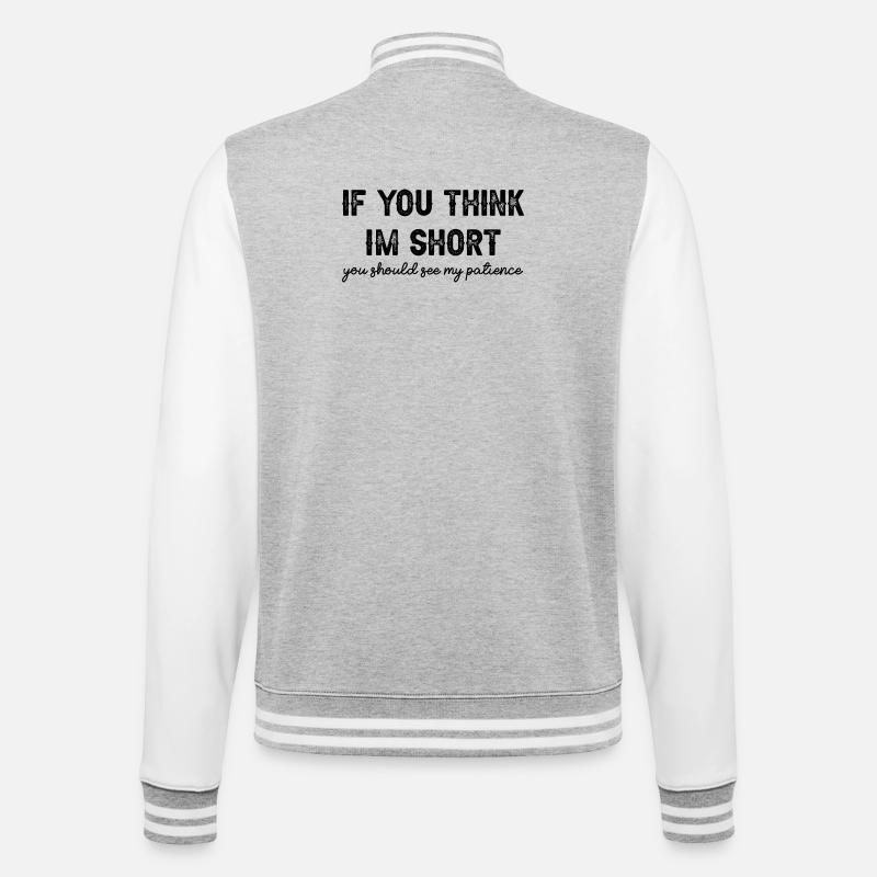 Kleine Mädchen - College-Sweatjacke - Grau meliert/Weiß