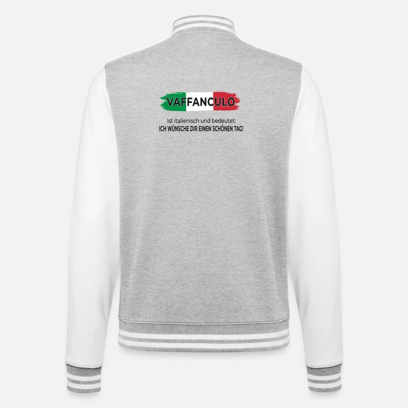 Vaffanculo – Have a nice day - College Sweat Jacket - heather grey/white