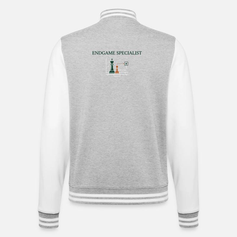 Chess Endgame Analysis and Advanced Strategy - College Sweat Jacket - heather grey/white