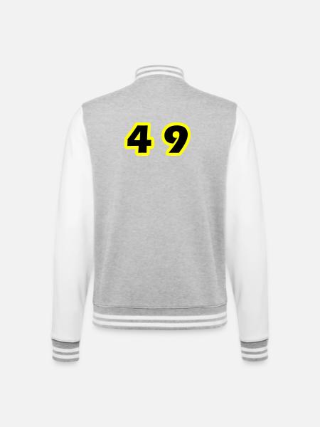 49 Number symbol - College Sweat Jacket - heather grey/white
