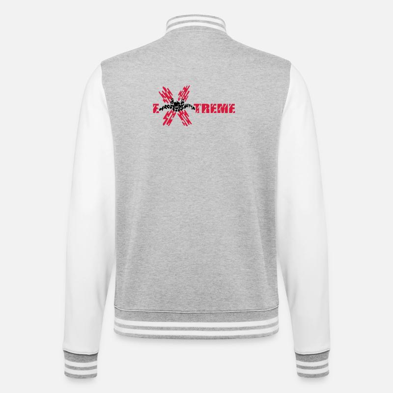 skydiver extreme - College-Sweatjacke - Grau meliert/Weiß