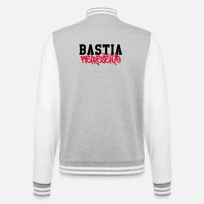 Bastia Représente - Veste Teddy - gris chiné / blanc