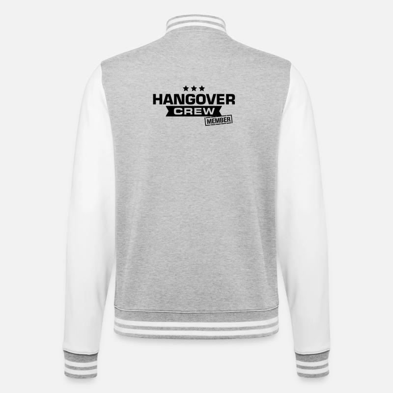 hangover crew junggesellenabschied - College-Sweatjacke - Grau meliert/Weiß