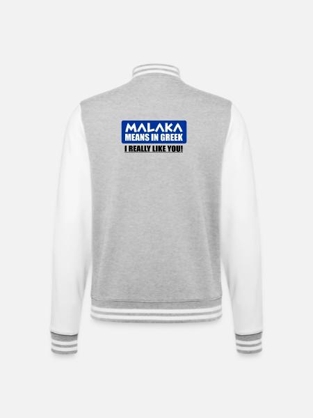 Malakas Funny Shirt - College-Sweatjacke - Grau meliert/Weiß
