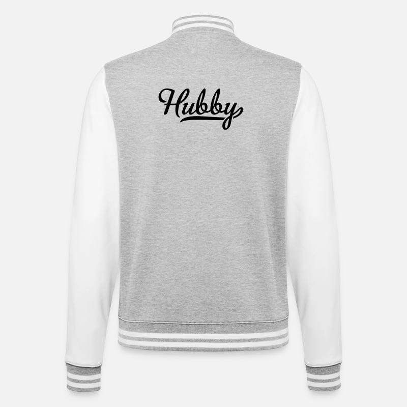 Hubby - College Sweat Jacket - heather grey/white
