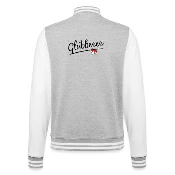 Glubberer - College Sweat Jacket - heather grey/white - Back - Marisol (170cm)
