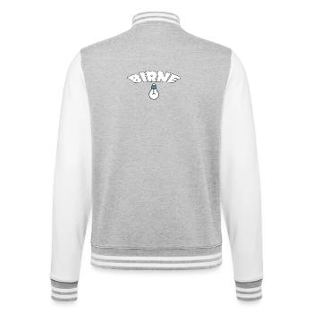 POIRE - Veste Teddy - gris chiné / blanc - Dos - Marisol (170cm)