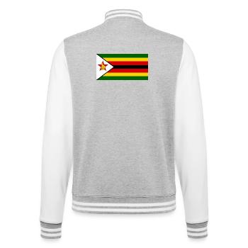 Zimbabwe - Veste Teddy - gris chiné / blanc - Dos - Marisol (170cm)