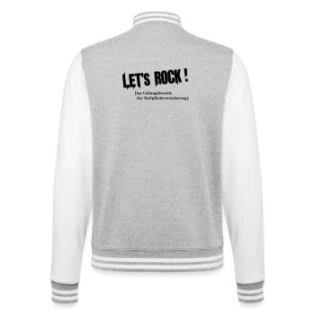 lets rock - College Sweat Jacket - heather grey/white - Back - Marisol (170cm)