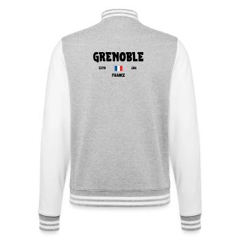 Grenoble, Frankreich, Champ/Grenoble, Frankreich - College-Sweatjacke - Grau meliert/Weiß - Hinten - Marisol (170cm)