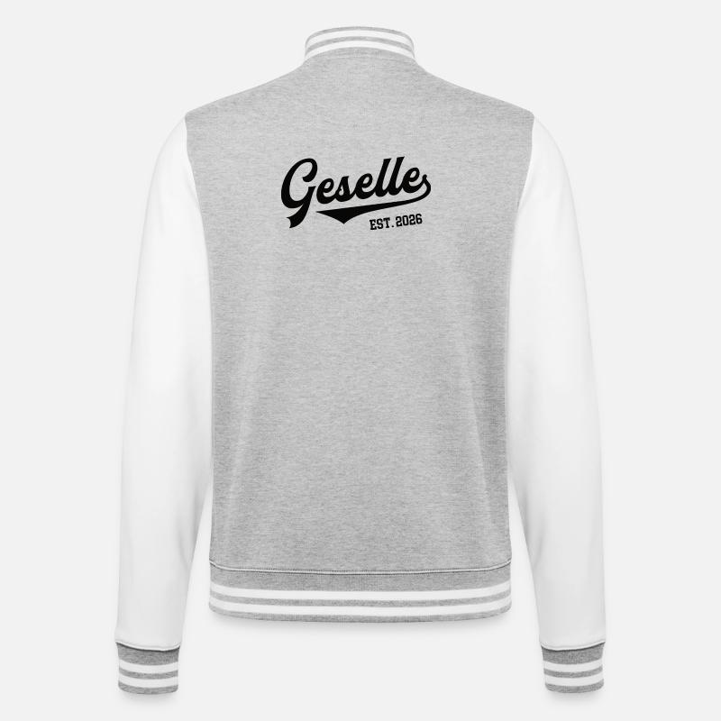 Journeyman 2026: Journeyman's examination passed, training - College Sweat Jacket - heather grey/white