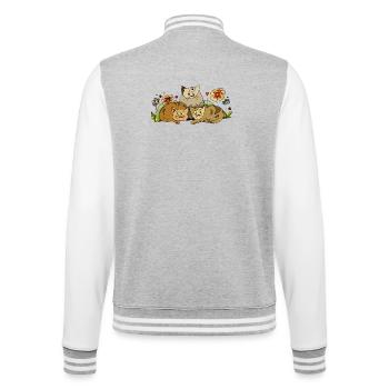 Cats - College Sweat Jacket - heather grey/white - Back - Marisol (170cm)