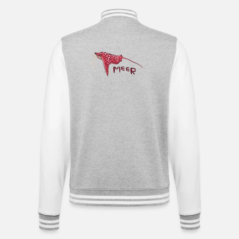 Stingray - Veste Teddy - gris chiné / blanc