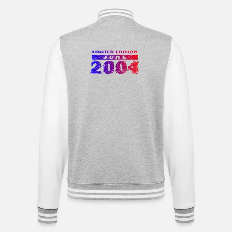 22e anniversaire Édition Limitée 06/2004 - Veste Teddy - gris chiné / blanc