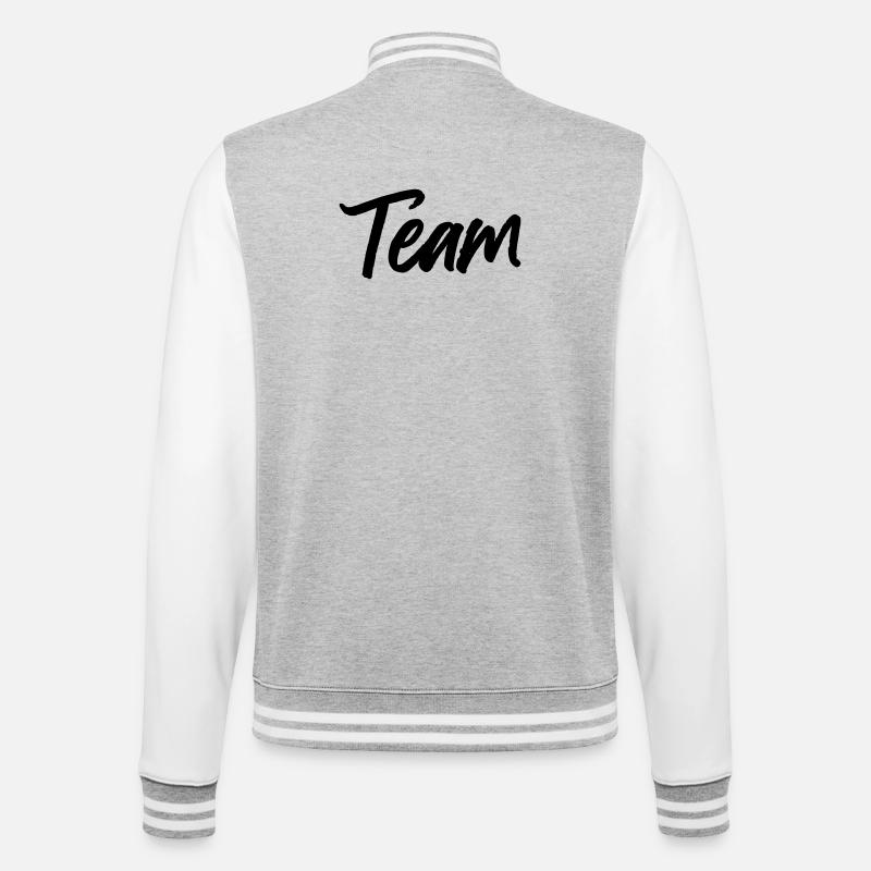 Team - College Sweat Jacket - heather grey/white