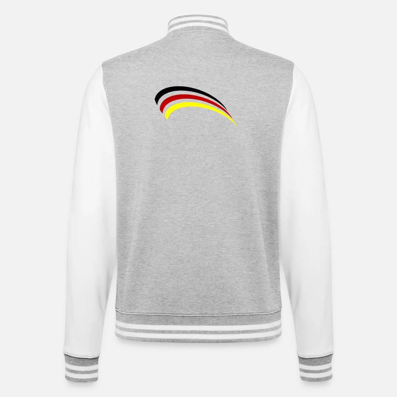 Conception du drapeau allemand - Veste Teddy - gris chiné / blanc