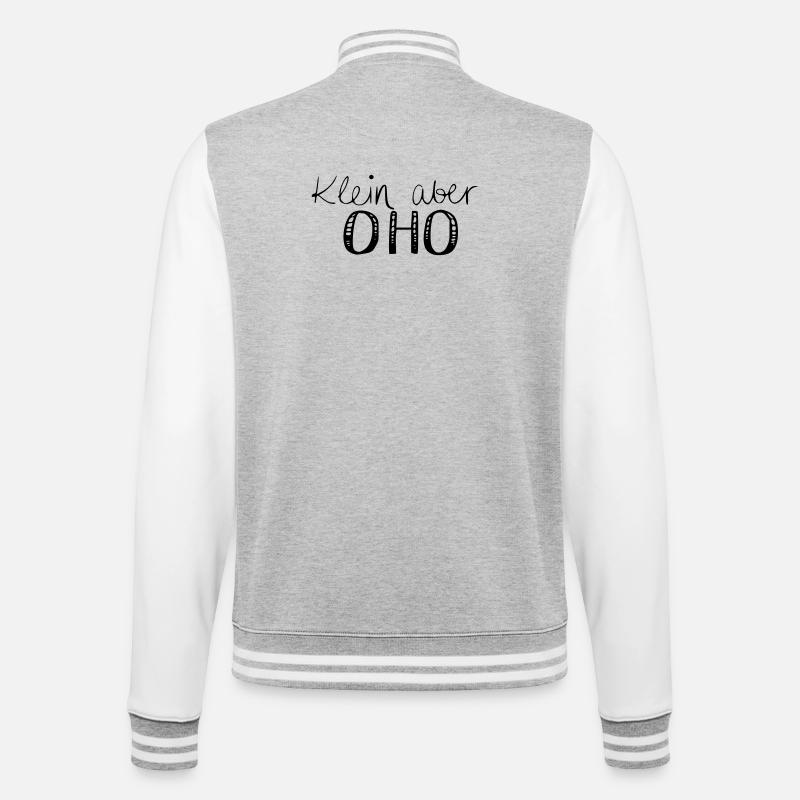 Klein aber OHO - College-Sweatjacke - Grau meliert/Weiß