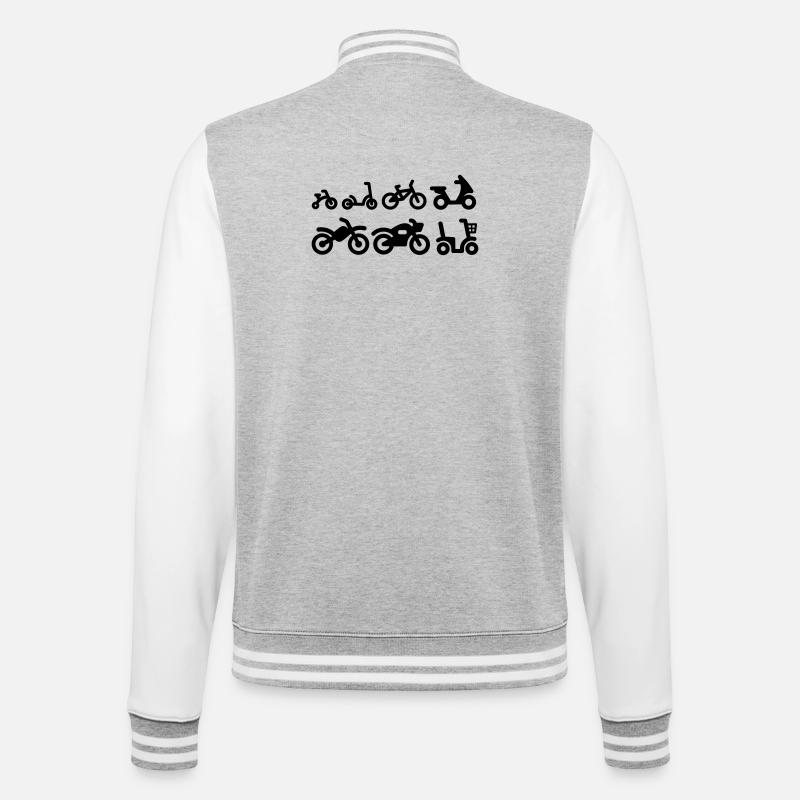 Evolution Motorcycle moto motocross vélo - Veste Teddy - gris chiné / blanc