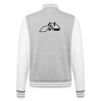 Logo transparent de la maison - Veste Teddy - gris chiné / blanc - Dos - Marisol (170cm)