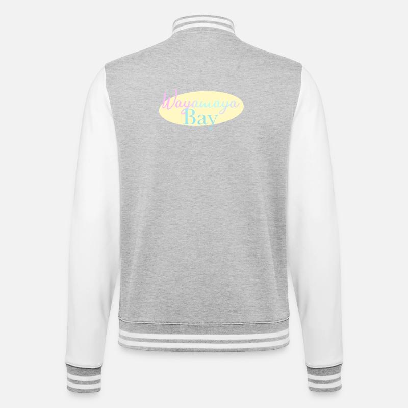 Wayamaya Bay Logo - College-Sweatjacke - Grau meliert/Weiß