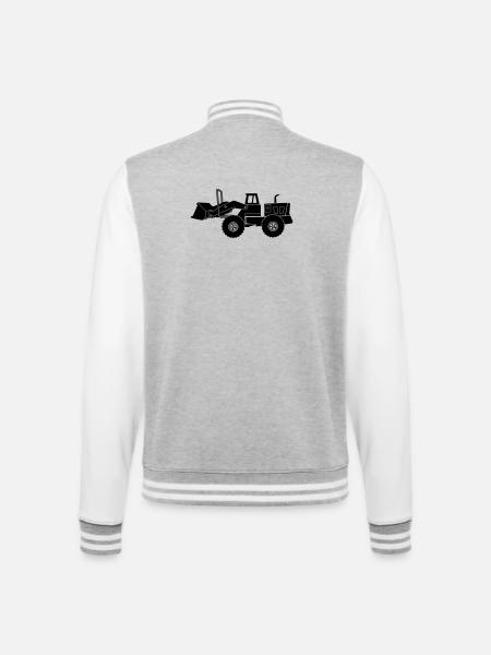 Transparent Bulldozer - College Sweat Jacket - heather grey/white