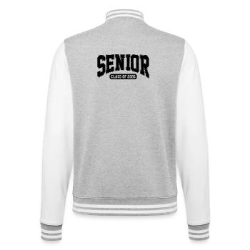 Senior Class Of 2026 - College Sweat Jacket - heather grey/white - Back - Marisol (170cm)