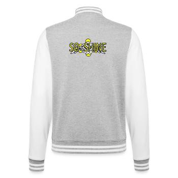 So_Shine - College Sweat Jacket - heather grey/white - Back - Marisol (170cm)