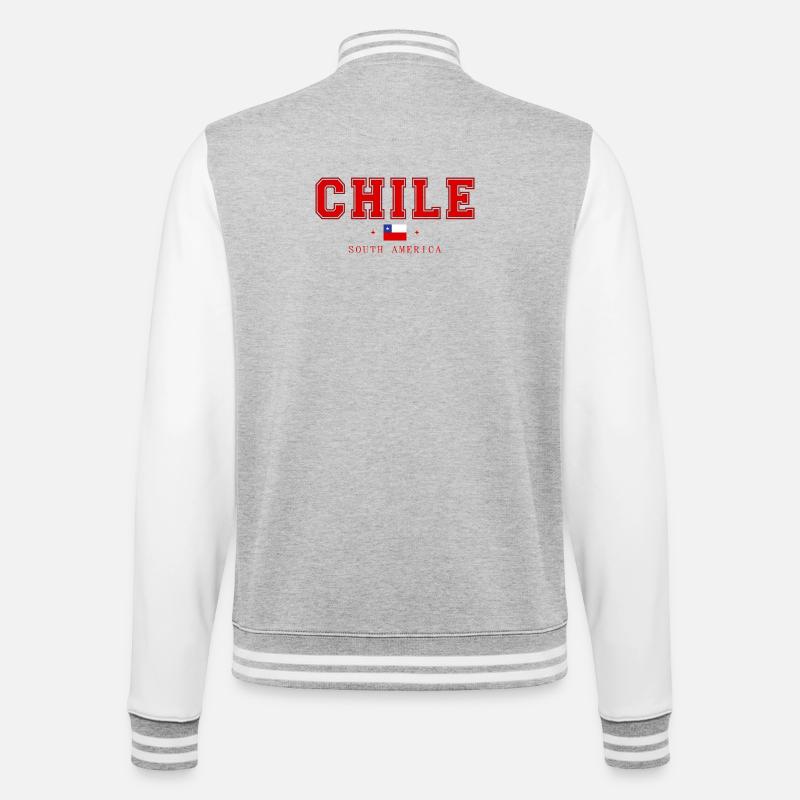 Chile - College Sweat Jacket - heather grey/white