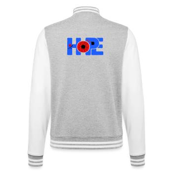 Hope Hoffnung - Veste Teddy - gris chiné / blanc - Dos - Marisol (170cm)