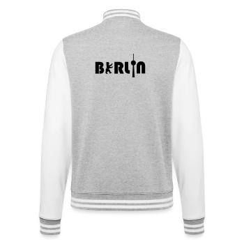 Berlin - Veste Teddy - gris chiné / blanc - Dos - Marisol (170cm)