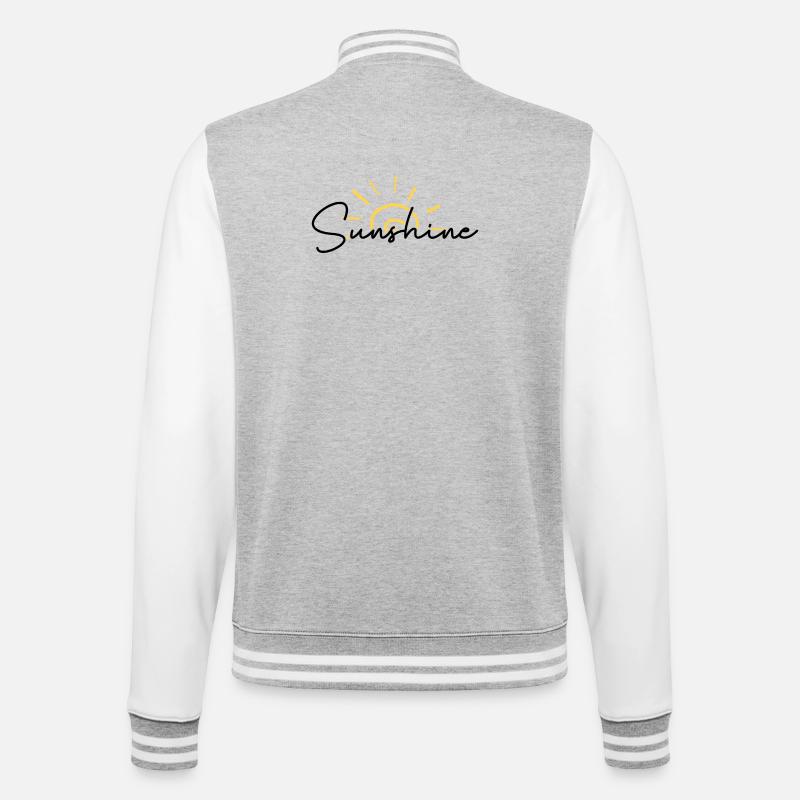 Sunrise Scribble Arc - College Sweat Jacket - heather grey/white