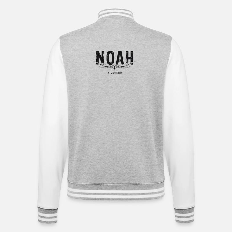 NOAH a Legend. - College Sweat Jacket - heather grey/white