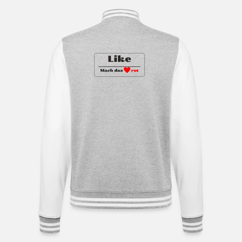 Comme rendre le cœur rouge - Veste Teddy - gris chiné / blanc