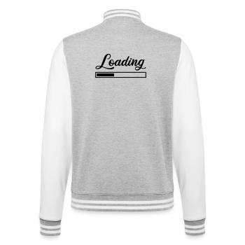 Loading - College Sweat Jacket - heather grey/white - Back - Marisol (170cm)