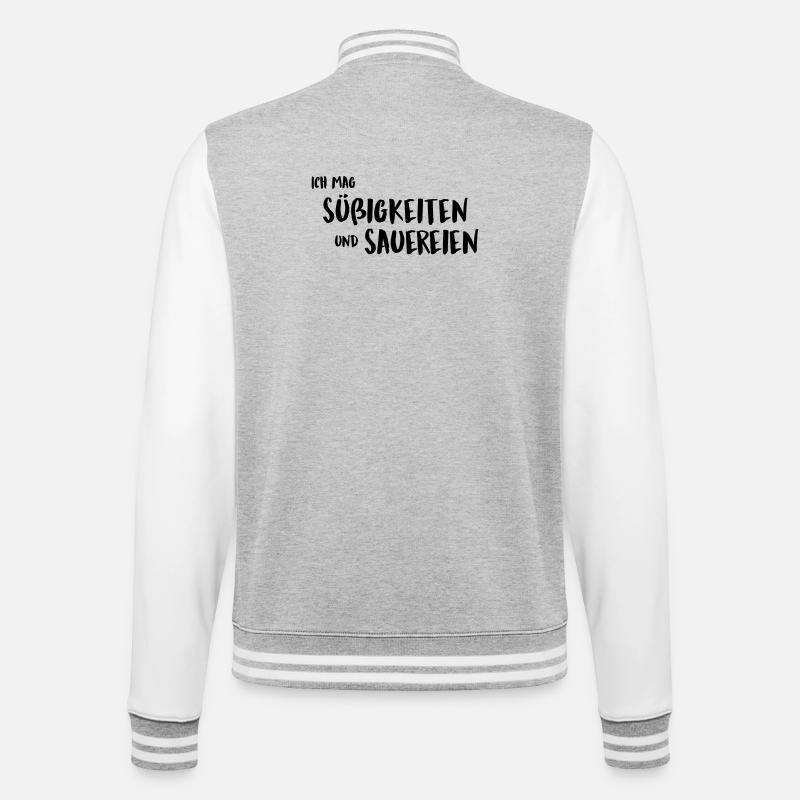 Sweets and messes - College Sweat Jacket - heather grey/white
