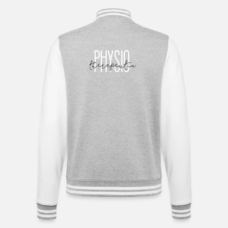 Stylish design for the physiotherapist - College Sweat Jacket - heather grey/white