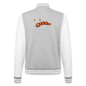 Cute Chestnut Caterpillar – Childhood & Crafting Fun - College Sweat Jacket - heather grey/white - Back - Marisol (170cm)