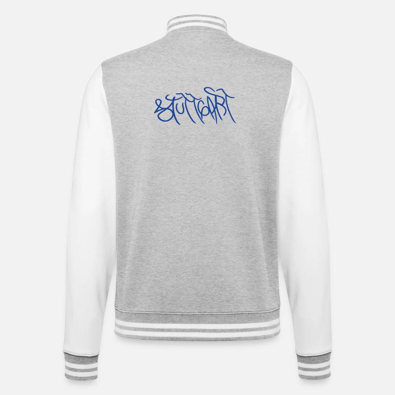 Gift for real Stuttgarters - College Sweat Jacket - heather grey/white