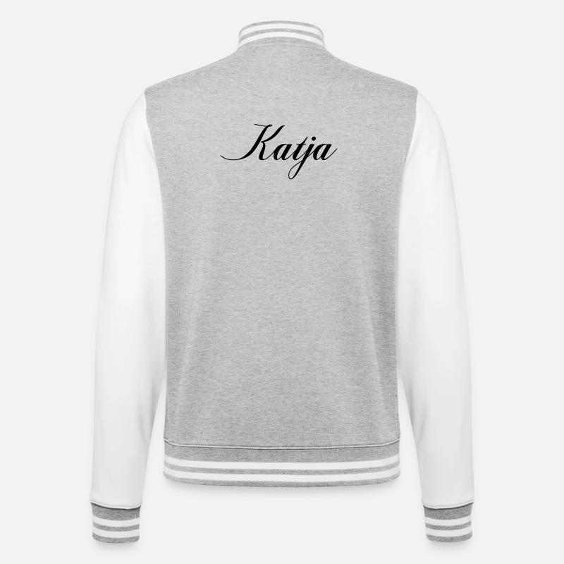 Nom Katja - Veste Teddy - gris chiné / blanc