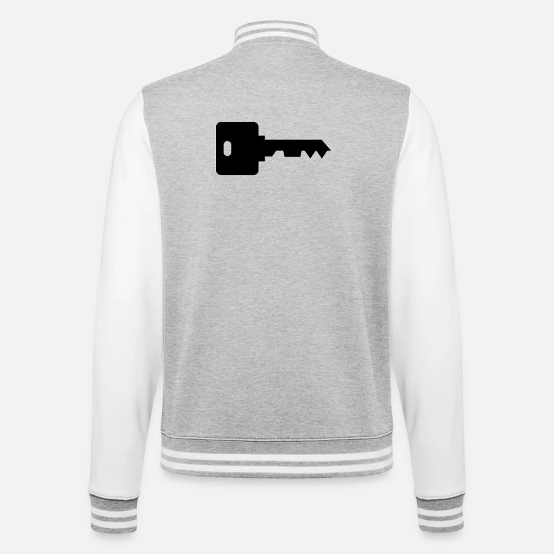 House key - College Sweat Jacket - heather grey/white