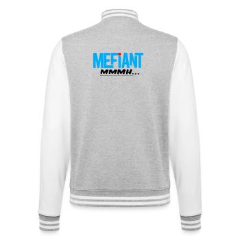 Méfiant - Veste Teddy - gris chiné / blanc - Dos - Marisol (170cm)