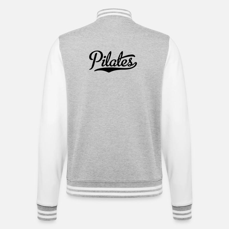 2541614 15516998 pilates - College Sweat Jacket - heather grey/white