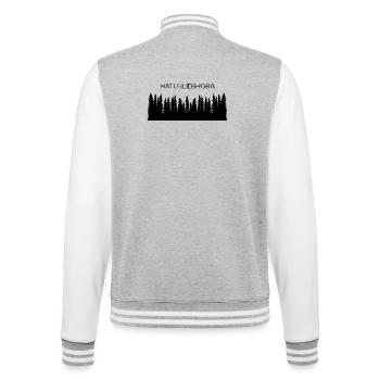 Naturliebhoba - Naturliebhaber, Dialekt - College-Sweatjacke - Grau meliert/Weiß - Hinten - Marisol (170cm)