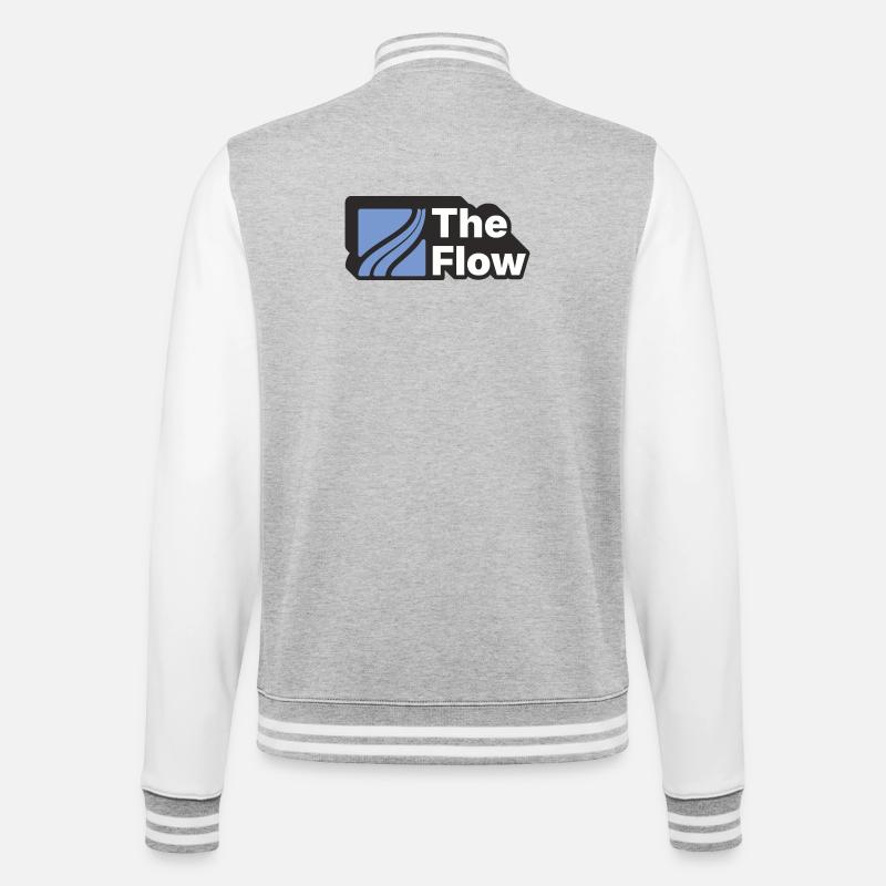 The Flow Pattern Design - College Sweat Jacket - heather grey/white