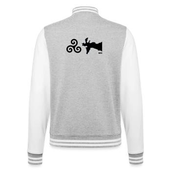 Tri-Crozon - Veste Teddy - gris chiné / blanc - Dos - Marisol (170cm)